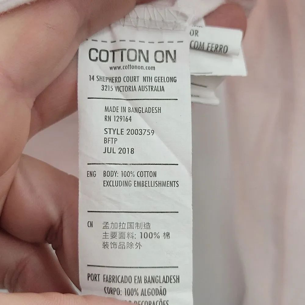 3Â Forâ$20 Cotton On Tbar Limitedâlight Pink shirt sizeâXS - Picture 3 of 6